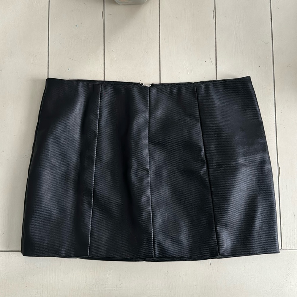 PLT PU mini skirt